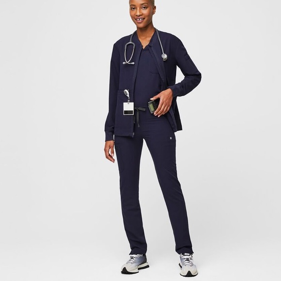 FIGS Yola Skinny Scrub Pants Navy Blue Large - Picture 4 of 16